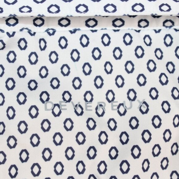 Devereux Performance Mens XL Golf Polo Shirt Blue White Geometric Print - Picture 11 of 11